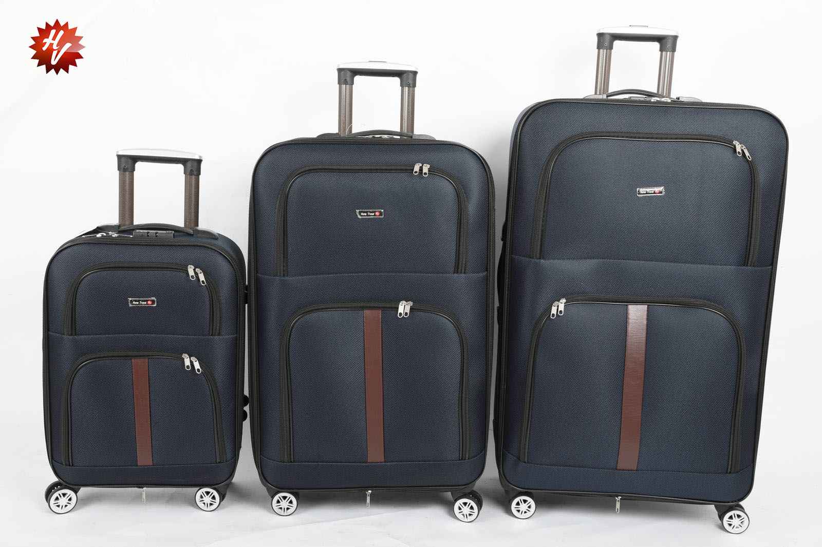 BLUE SOF FABRIC SUITCASE SET 32/28/20 INCH