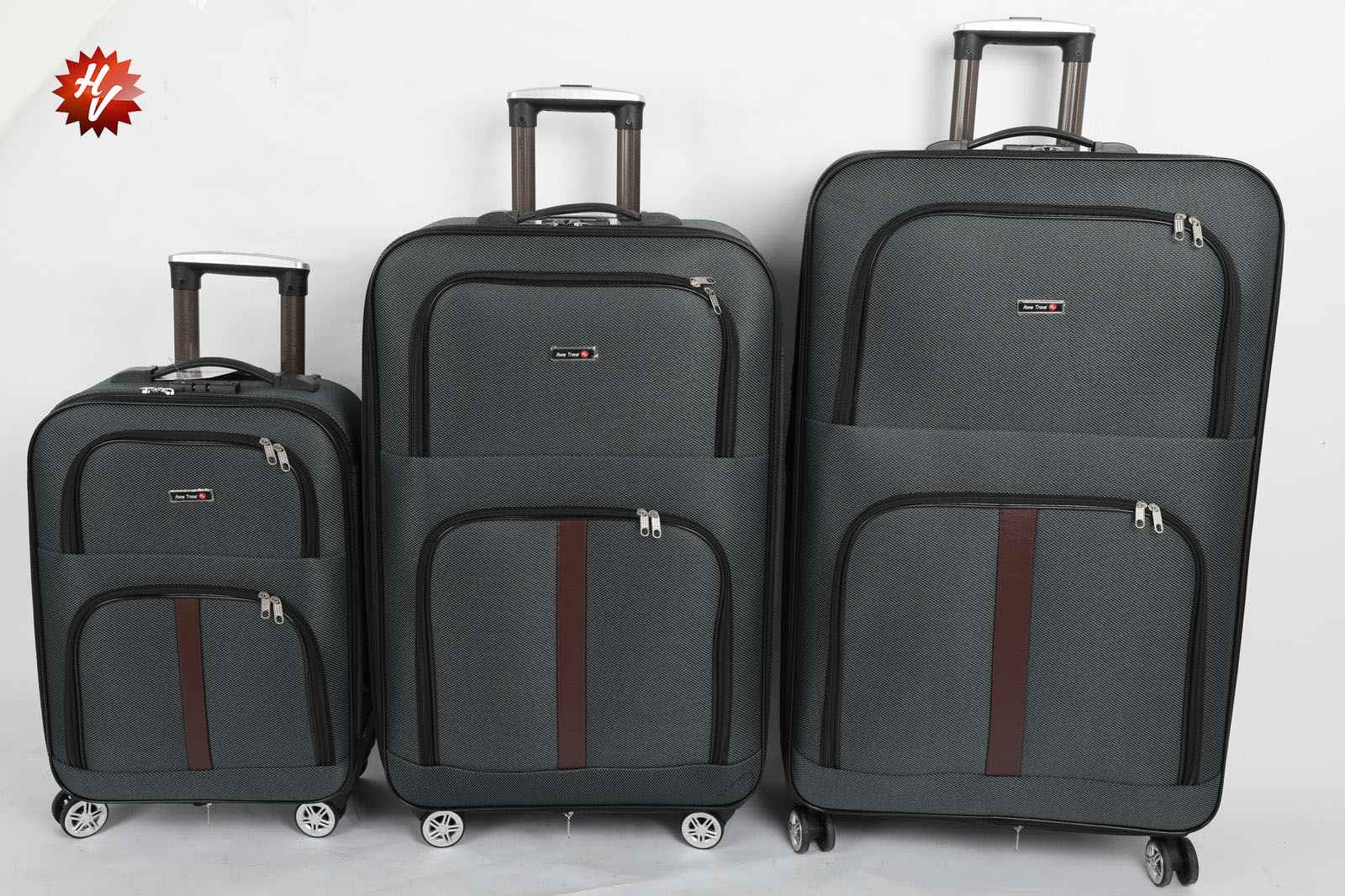 GRAY SOF FABRIC SUITCASE SET 32/28/20 INCH