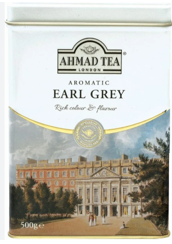 AHMAD TEA AROMATIC EARL GREY LOOSE TEA TIN 500 G X 12 CT