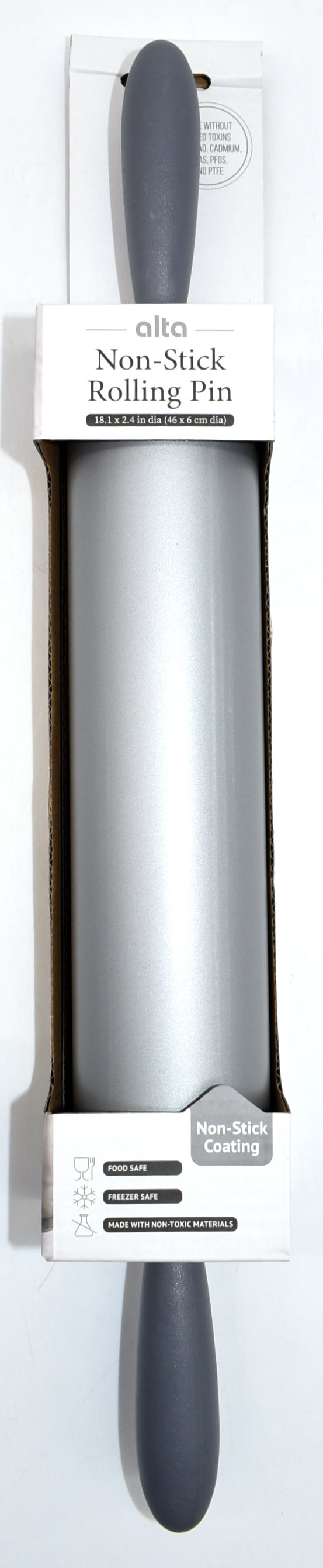 ROLLING PIN, 18X2.4, GREY, NON