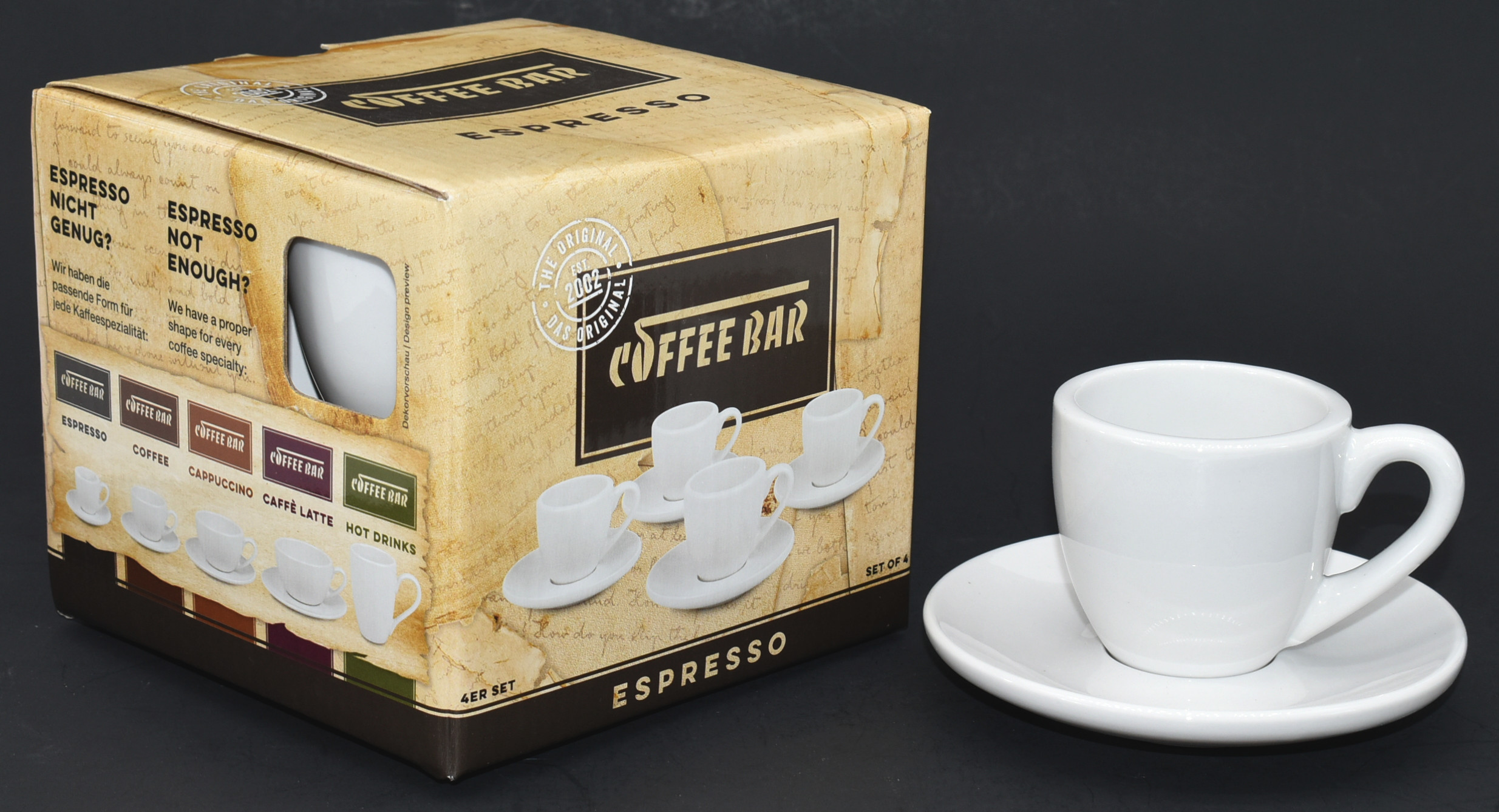 COFFEE BAR ESPRESSO SET OF 4