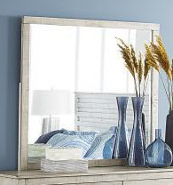 MIRROR, WOOD FRAMED, 43X43,
