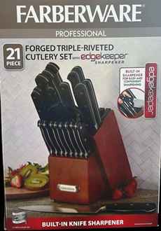 KNIFE BLOCK 21PC SET CHERRY FARBERWARE (QTY/CTN 1.00 SET)