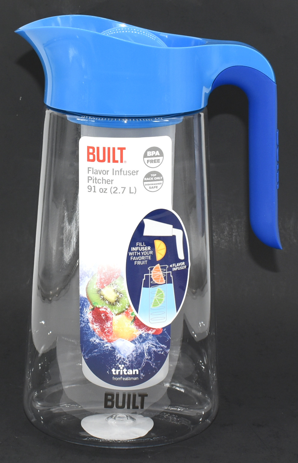 PITCHER INFUSER 2.7L TRITAN BLUE