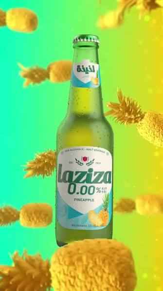 LAZIZA MALT BEVERAGE PINEAPPLE 330 ML X 4 CT X 6 PCS