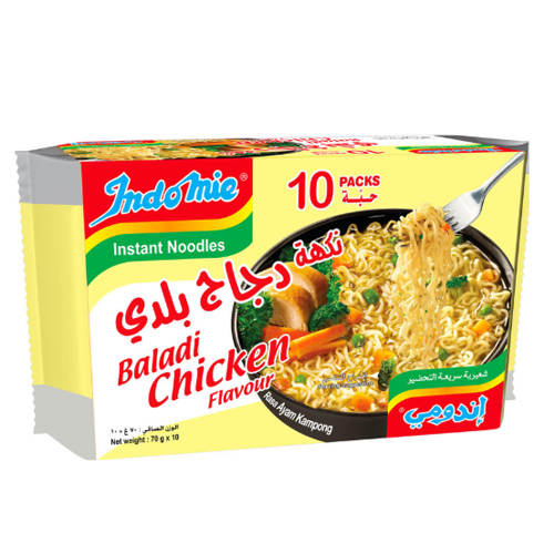 INDOMIE RAMEN INSTANT NOODLE BALADI CHICKEN FLAVOR 75 G X 40 CT