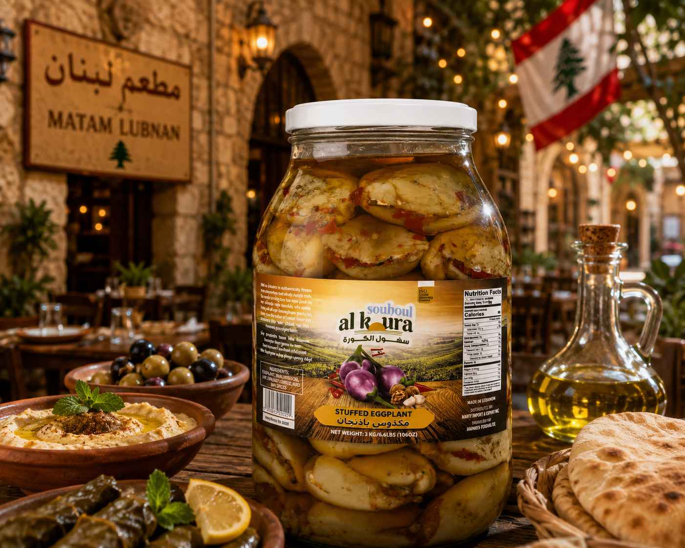 SOUHOUL AL KOURA STUFFED EGGPLANT 3 KG (6 LB) X 4 CT
