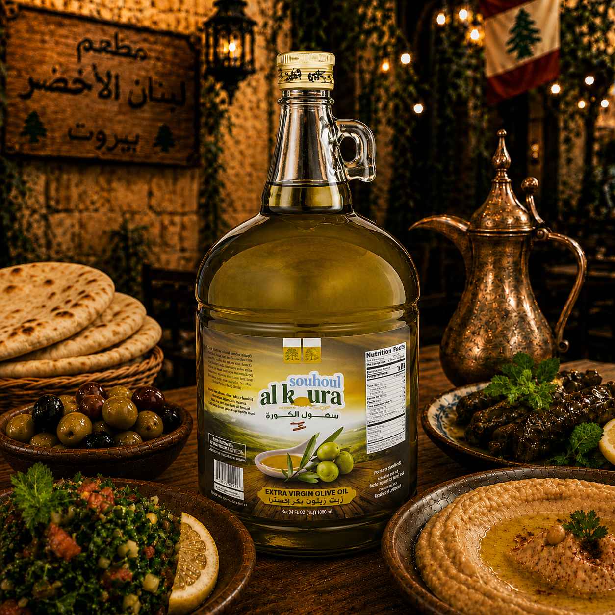 SOUHOUL AL KOURA EXTRA VIRGIN OLIVE OIL 3 LT X 4 CT