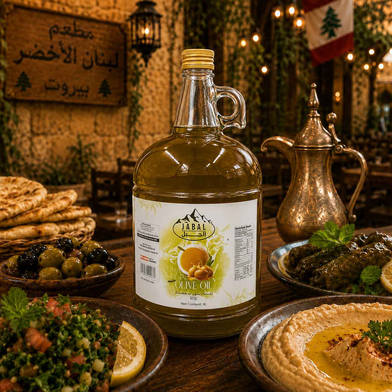 JABAL EXTRA VIRGIN OLIVE OIL 3 LT X 4 CT