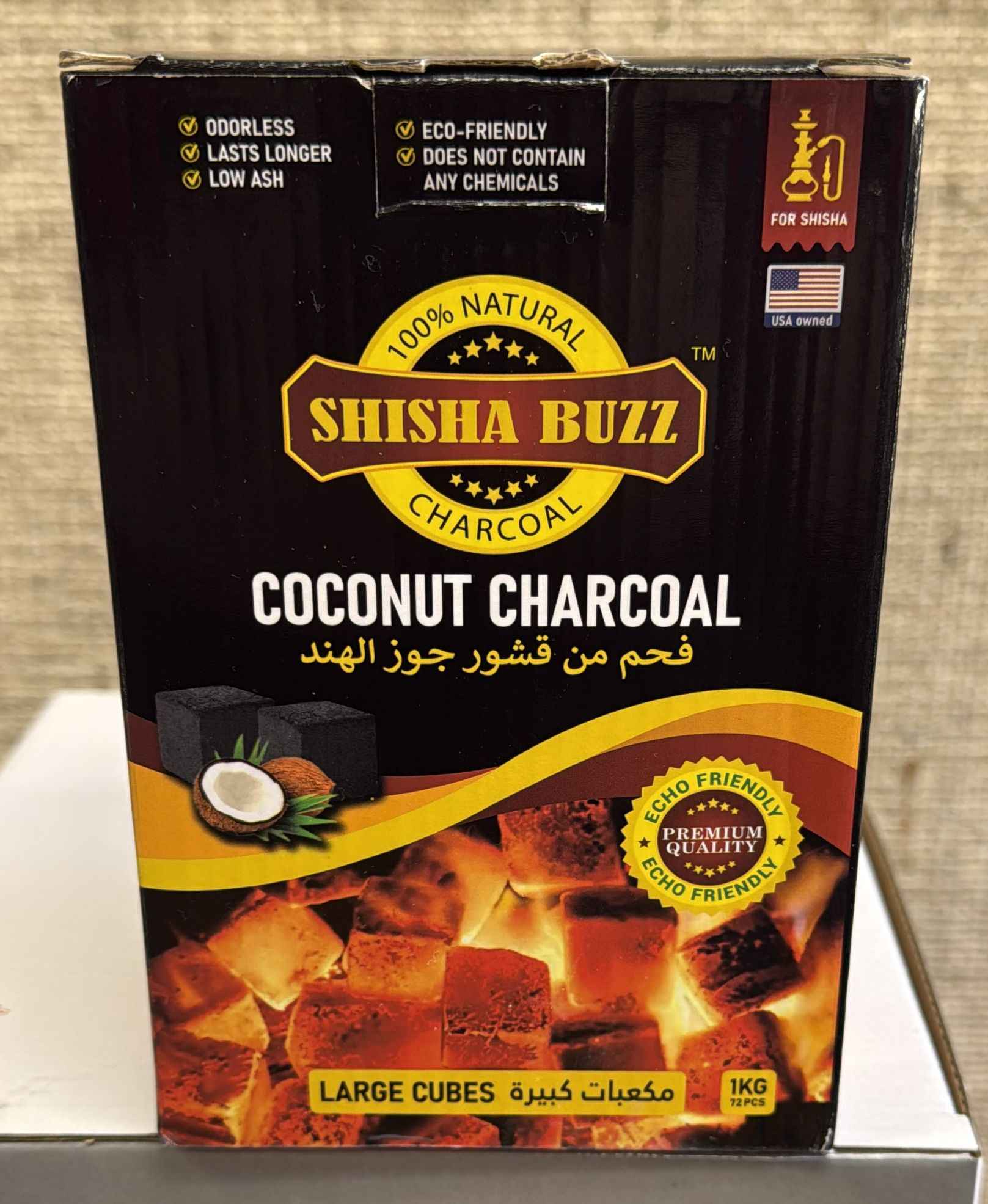 TRUSTI SHISHA BUZZ CHARCOAL 1 KG X 10 CT