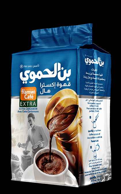 HAMWI CAFE COFFEE DARK EXTRA CARDAMOM 450 G X 12 CT