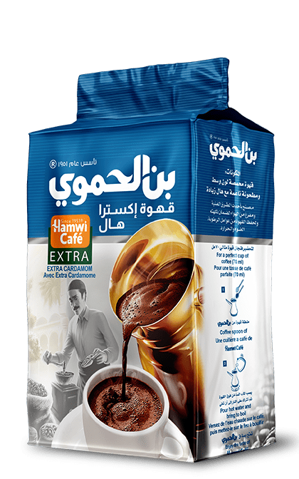 HAMWI CAFE COFFEE DARK EXTRA CARDAMOM 450 G X 12 CT