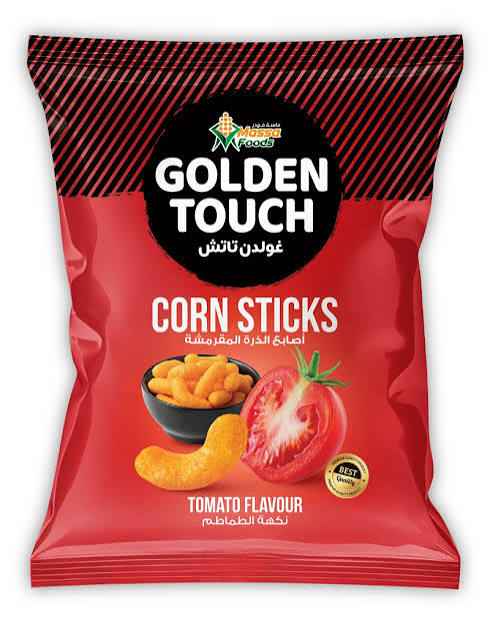 GOLDEN TOUCH CORN STICKS TOMATO FLAVOR 12X70 G