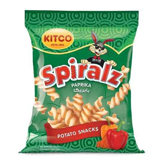 KITCO BITES CHIPS SPIRAL STICKS PAPRIKA FAMILY 5 X 15 G X 20 CT