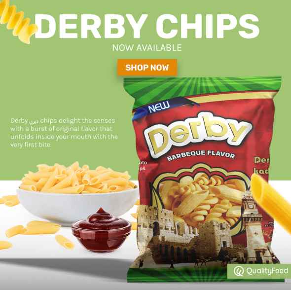 DERBY CHIPS (FAMILY SIZE 108) ORIGINAL BARBEQUE FLAVOR 16 G (.56 OZ) X 6 CT X 18 PCS