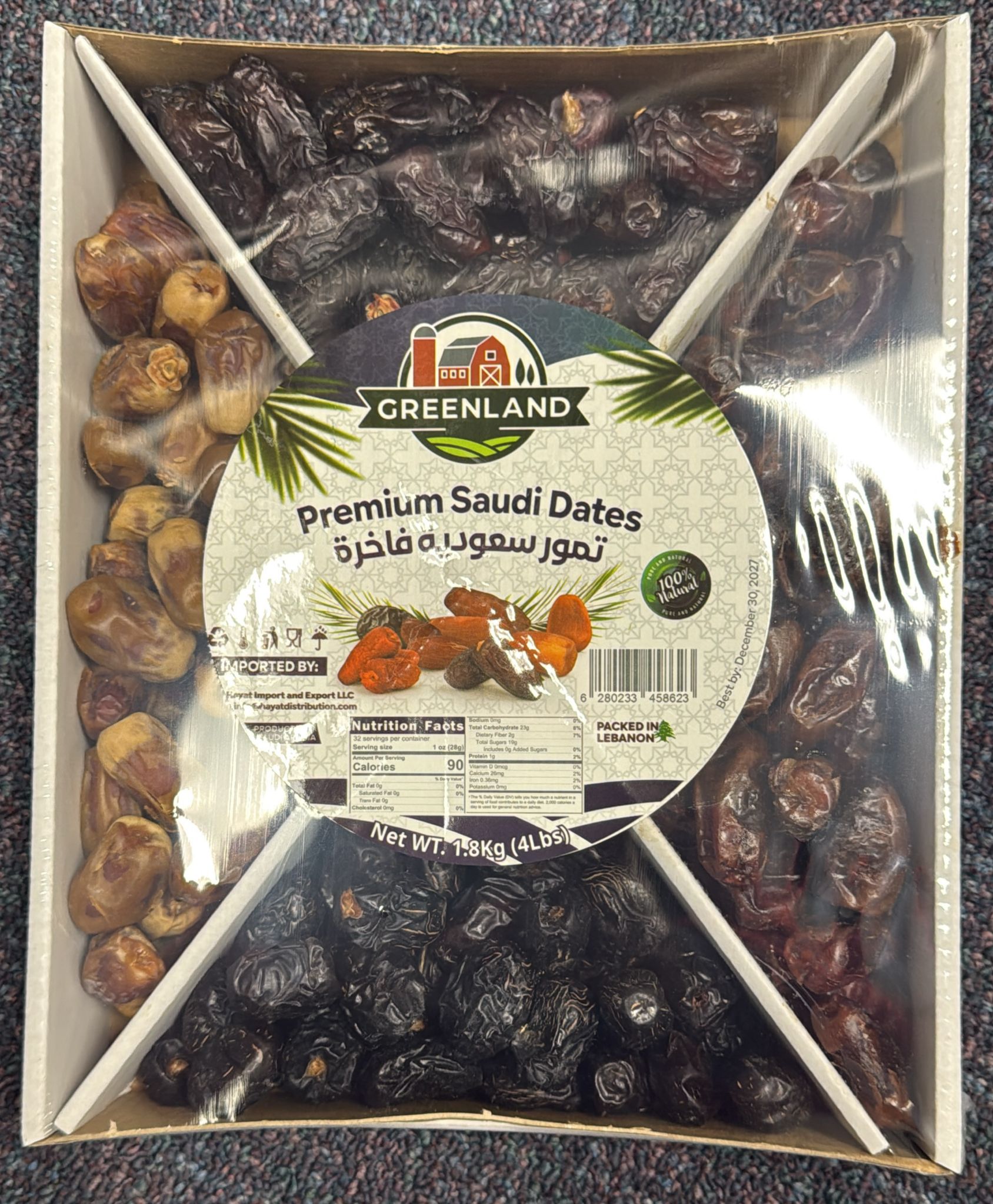 PREMIUM SAUDI DATES MIXED ( 4 TYPES ) 1.8 KG X 6 CT