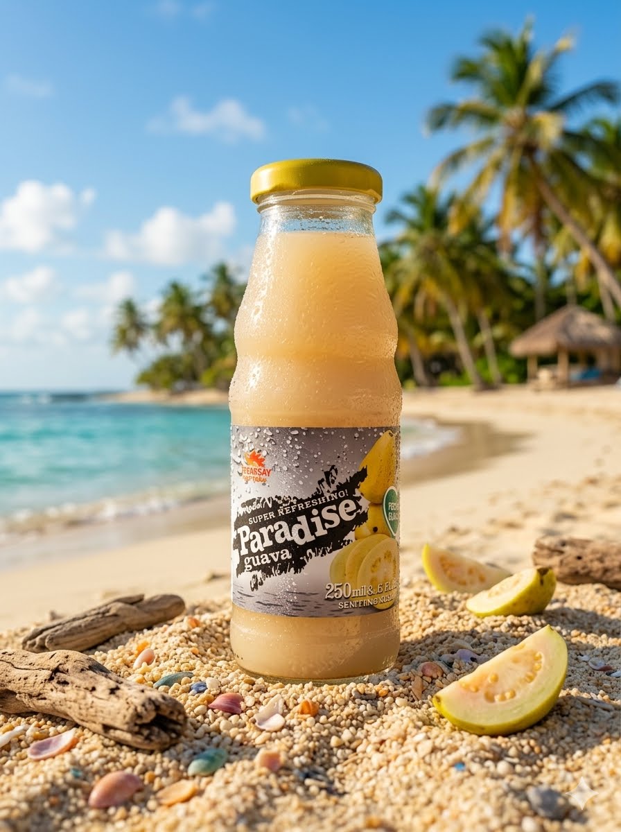 PARADISE GUAVA JUICE GLASS BOTTLE 250 ML X 24 CT