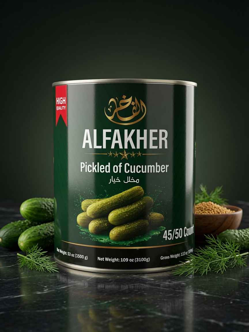 ALFAKHER PICKLES CUCUMBER PICKLES 45/50 COUNT 109OZ X6