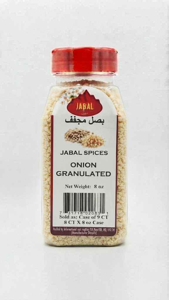 JABAL SPICES ONION GRANULATED 8 OZ X 12 CT