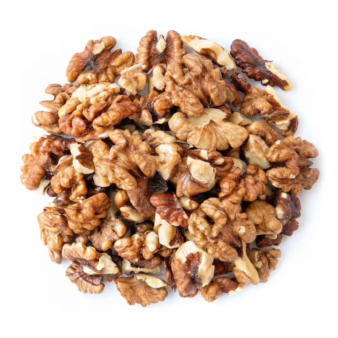 SHELLED WALNUTS COMBO HALVES AND PIECES 40 % BOX OF 25 LBS