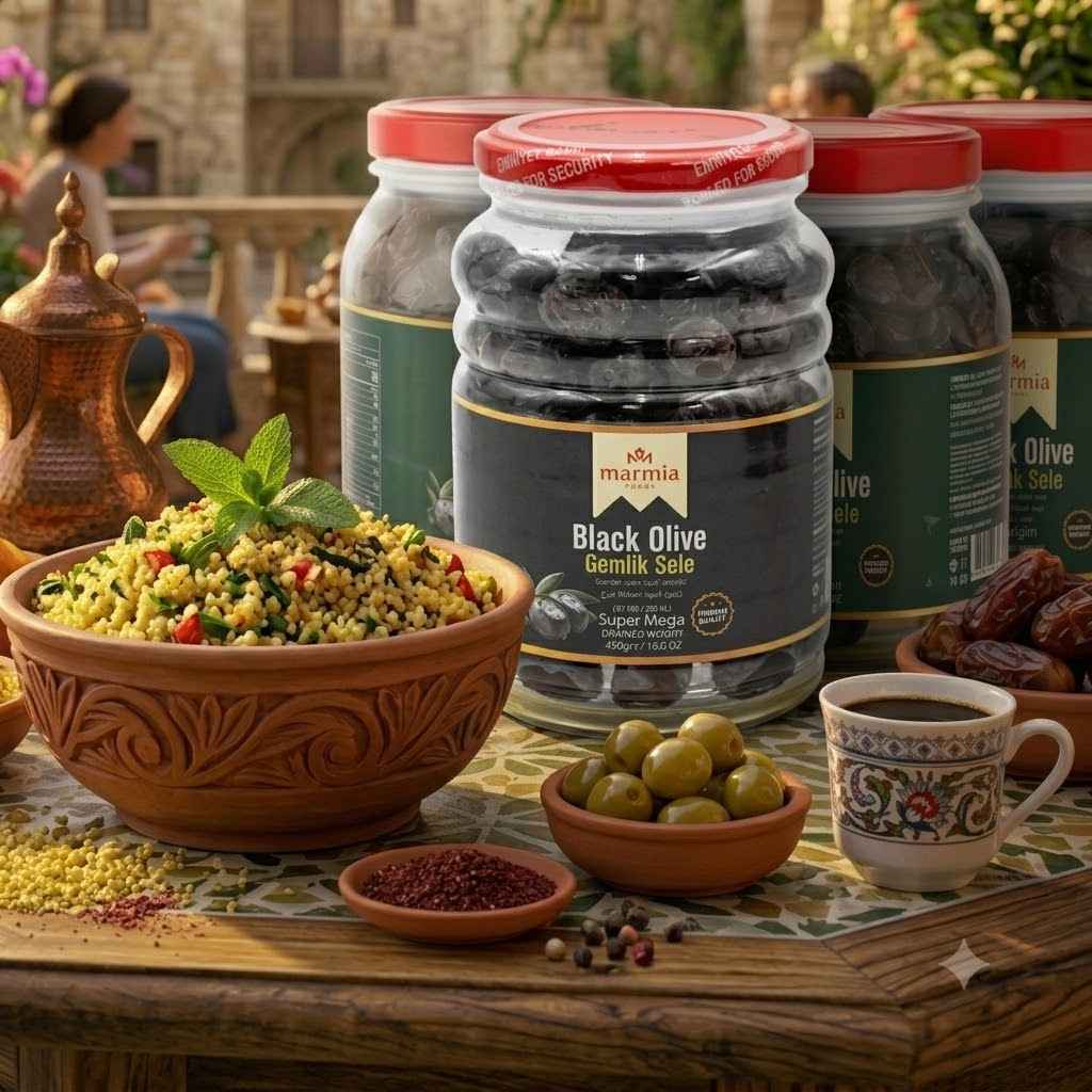 MARMIA GEMLIK BLACK OLIVES 181-230 CLB SUPER MEGA 454 G X 12 CT
