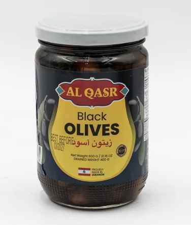 AL QASR BLACK OLIVES 600 G X 12 CT