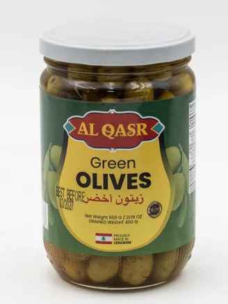 AL QASR GREEN OLIVES 600 G X 12 CT