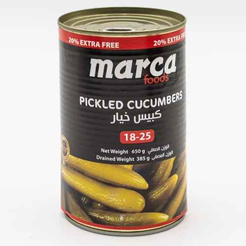 MARCA PICKLED CUCUMBER (18-25) 650 G X 12 CT