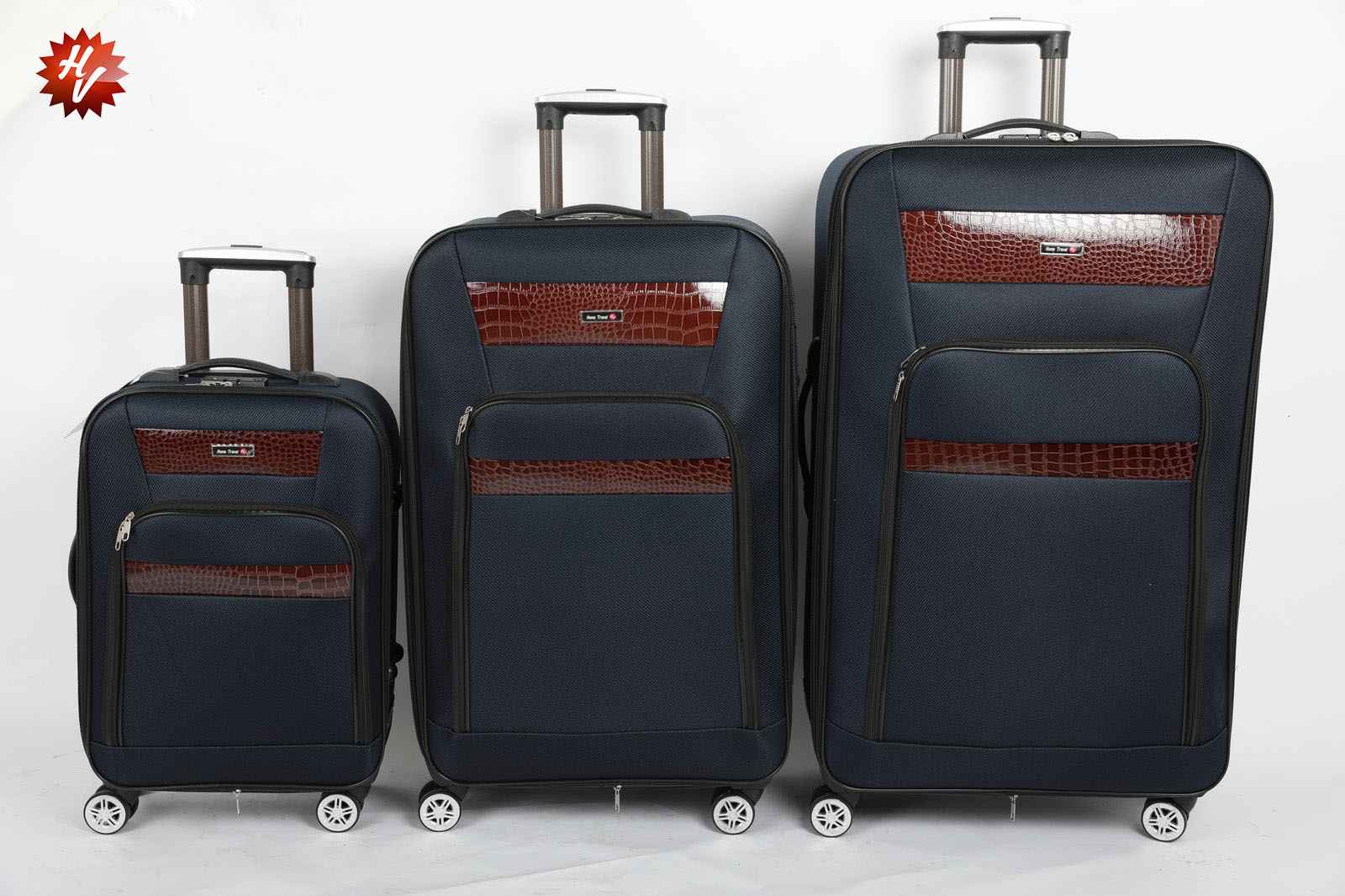BLUE SOF FABRIC SUITCASE SET 32/28/20 INCH