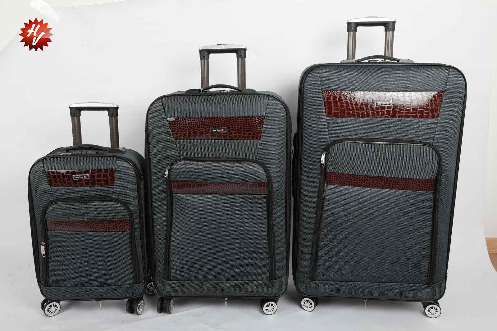 GRAY SOF FABRIC SUITCASE SET 32/28/20 INCH
