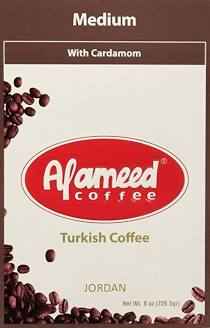 AL AMEED DARK ROAST GROUND COFFEE WITH CARDAMON ( 226 G ) 8 OZ X 20 CT