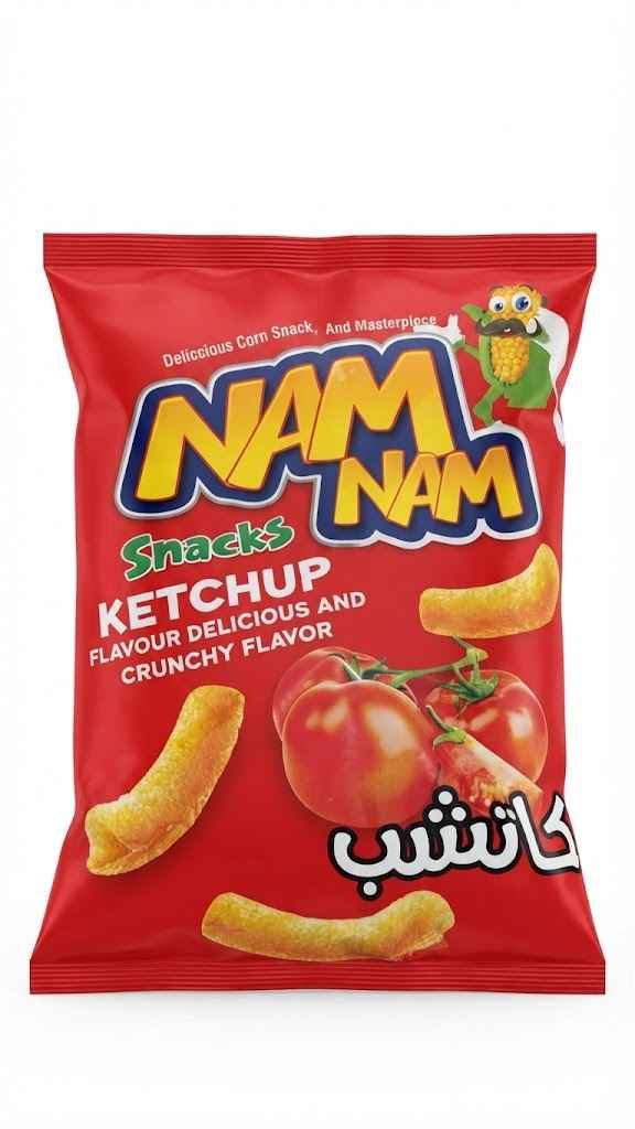 NAM NAM CHIPS PUFFS KETCHUP 140 G X 15 CT