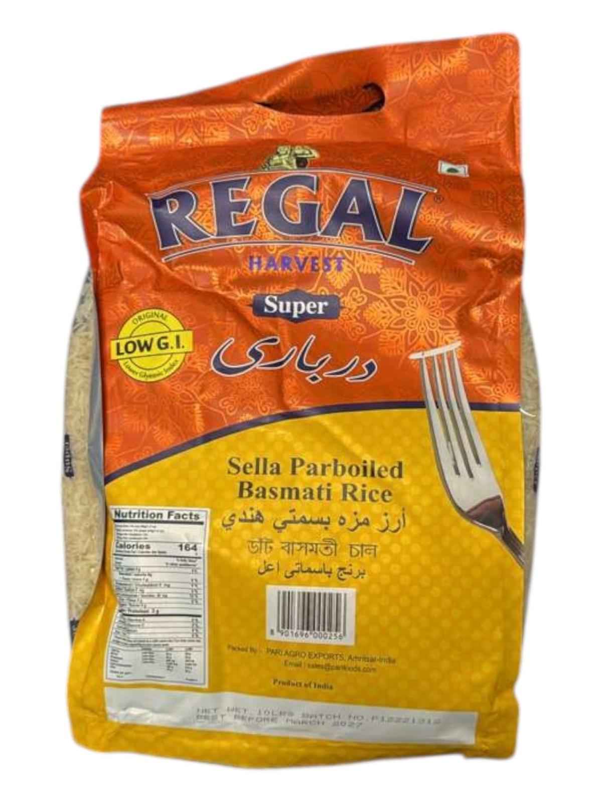 REGAL BASMATI RICE SELLA ( FOR DIABETICS ) 10 LB X 4 CT