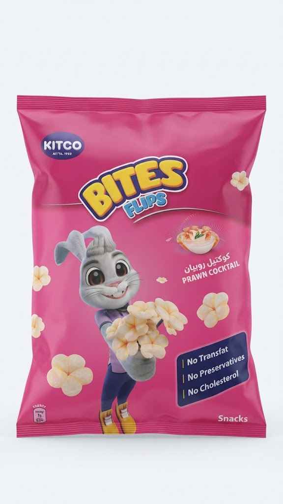 KITCO BITES FLIPS PRAWN COCKTAIL 14 G X 20 X 5 CT