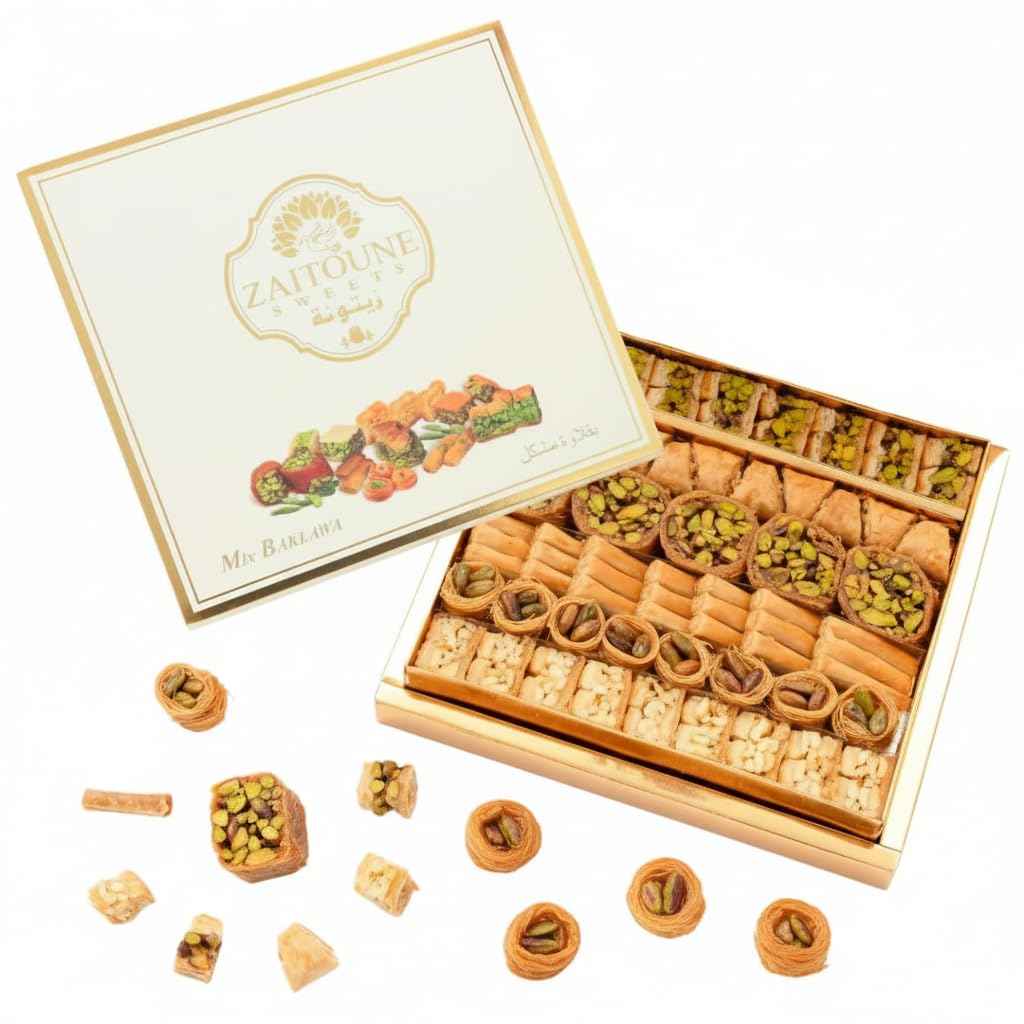 ZAITOUNE CASHEW &AMP; PISTACHIO BAKLAVA SELECTION BOX - 500G