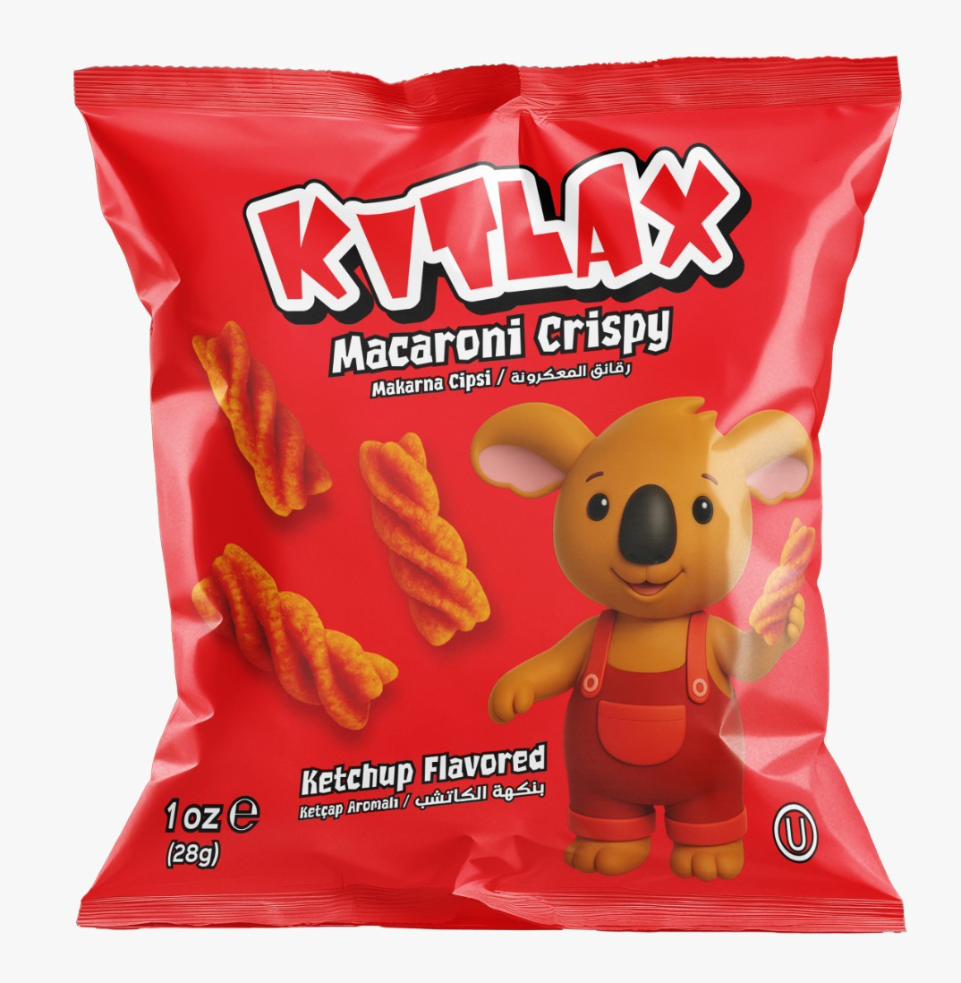 KITLAX MACARONI CRISPY KETCHUP FLAVORED 48 X 1OZ