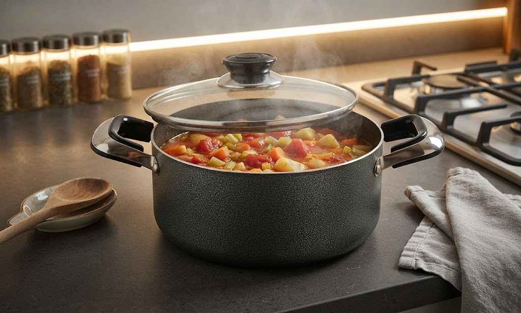 13 QT DUTCH OVEN ALUMINUM 3.5MM NONSTICK COATING, GRAY FINISH (QTY./CTN.:4)