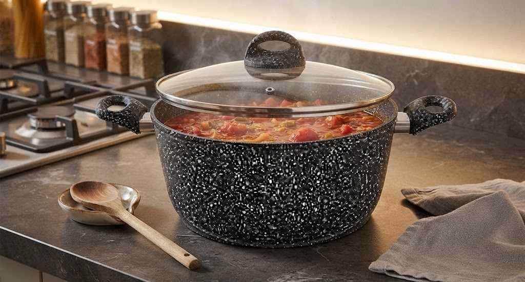 6QT MARBLE FORGED SAUCE POT (QTY./CTN.: 4PCS) (QTY/CTN 4.00  PC(S))