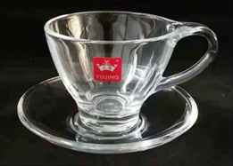 6 GLAS CUP + 6 SAUCER SET COLOR BOX  (QTY/CTN 8.00  SET)
