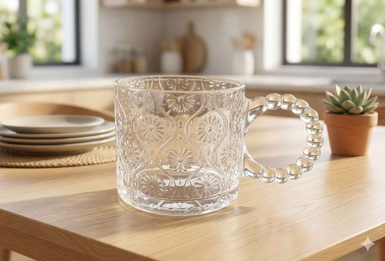 GLASS CUP COLOR BOX 6PCS (QTY/CTN 8.00 SET)