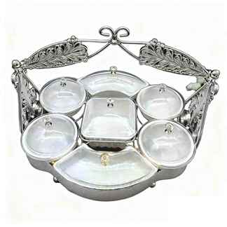 SILVER CANDY BOWL 43*36*34 CM  (QTY/CTN 6.00  SET)