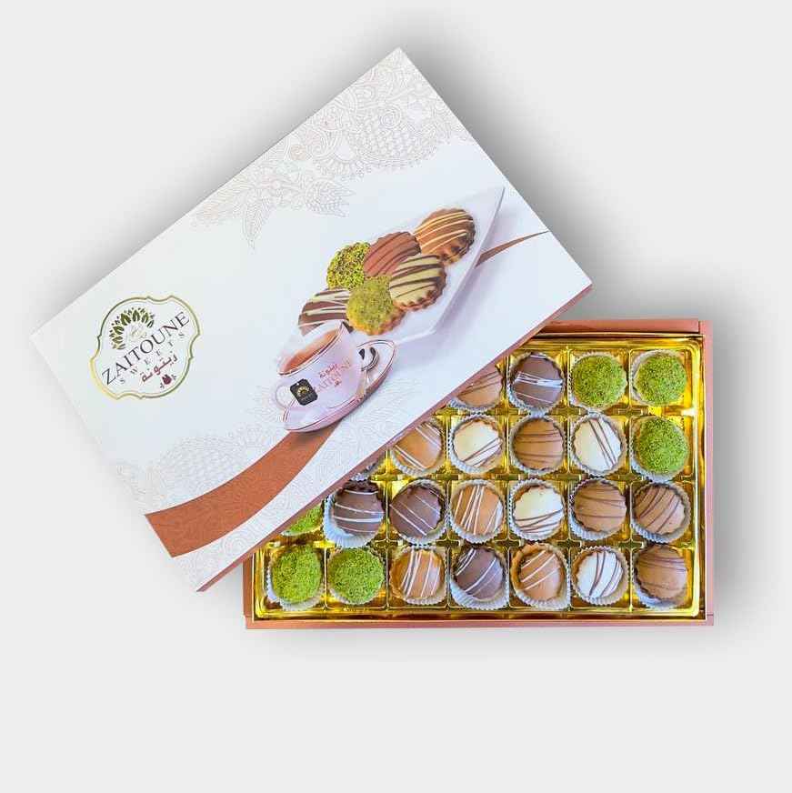 ZAITOUNE PETIT FOUR COOKIES CHOCOLATE AND PISTACHIO 350G